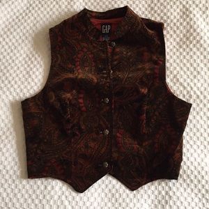 Velvet paisley vest